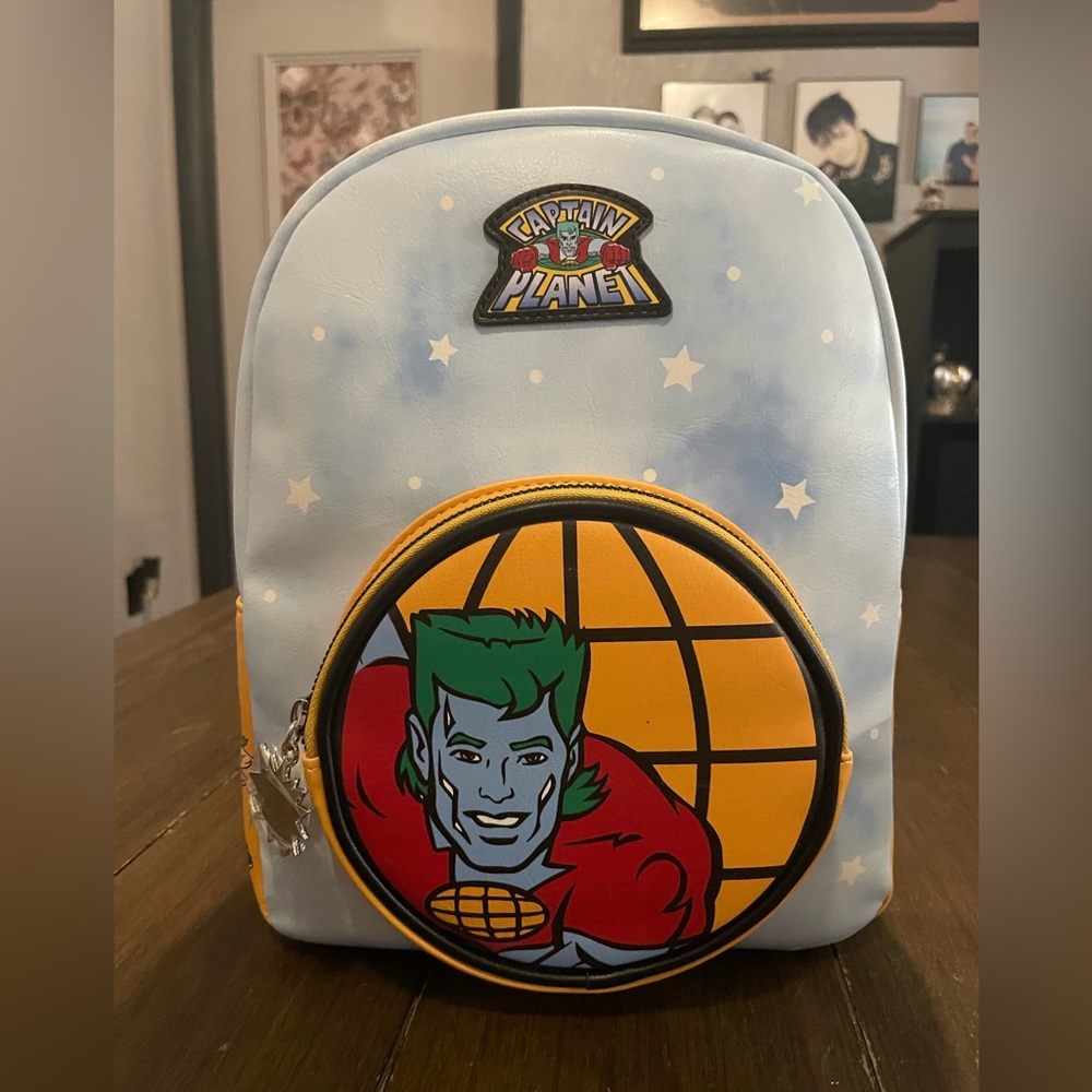 Hot Topic Bioworld Captain Planet Mini Backpack NWT